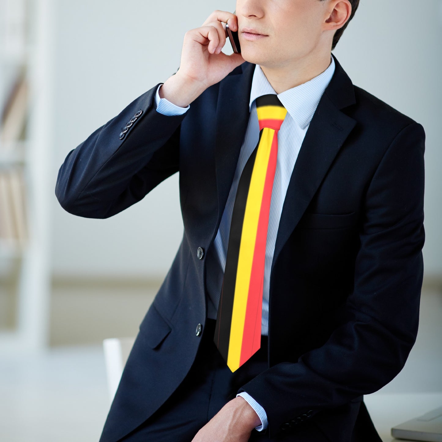 Belgium Flag Inspired Classic Necktie (Two Sides)
