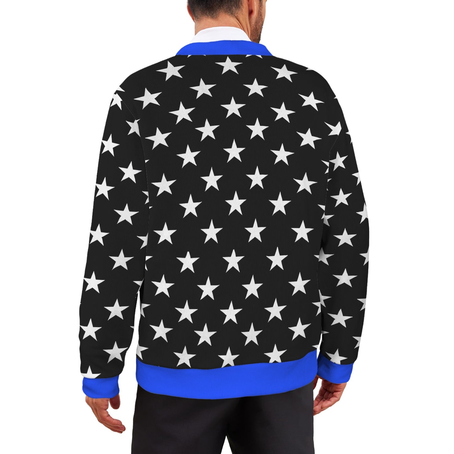 Thin Blue Line Flag Inspired Men's Cardigan