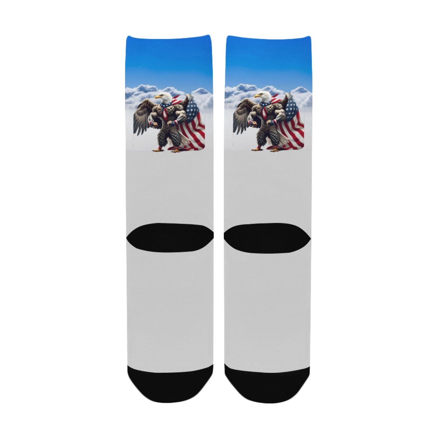 USA/American Flag Inspired Eagle with Cape in Clouds Women's Custom  Socks | Ships from USA