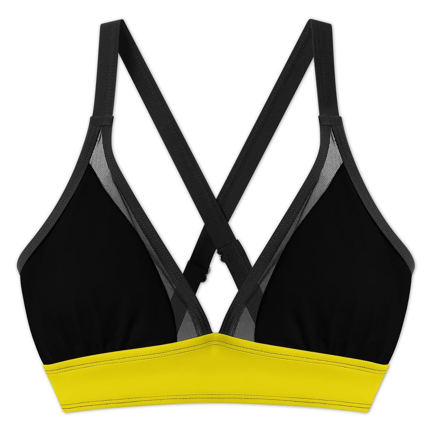 Thin Gold Line Flag Inspired Women's Mesh Drawstring Skirt and Swimsuit Set