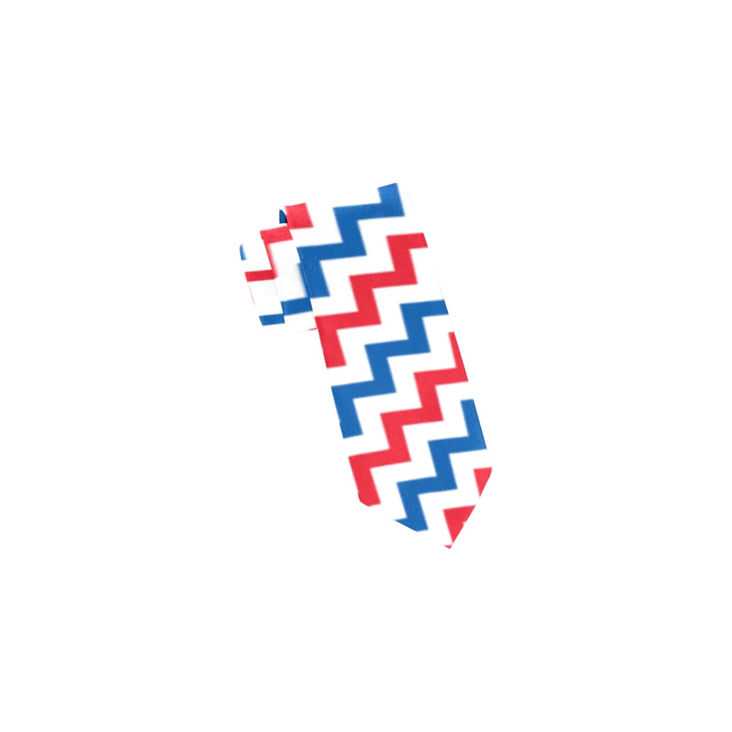 USA/American Flag Inspired Stair Pattern Classic Necktie (Two Sides)