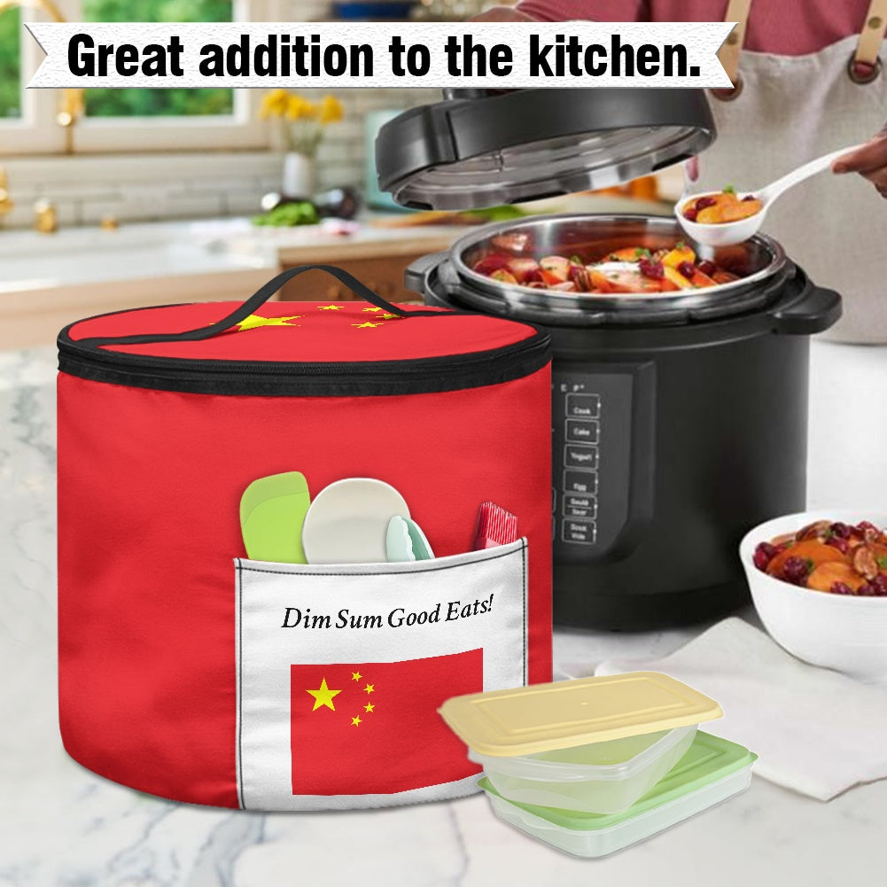 China Flag Inspired "DIM SUM GOOD EARTS!" Electric Pressure Cooker Insulation Bag