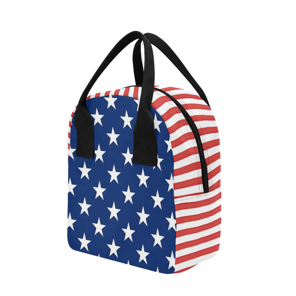 USA/American Flag Inspired Insulated Lunch Bag