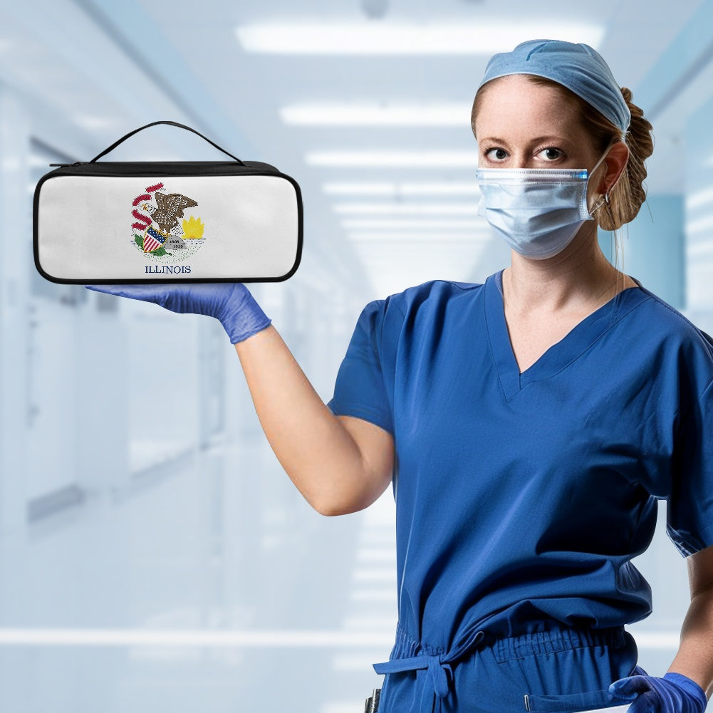 Illinois Flag Inspired Stethoscope Storage Bag