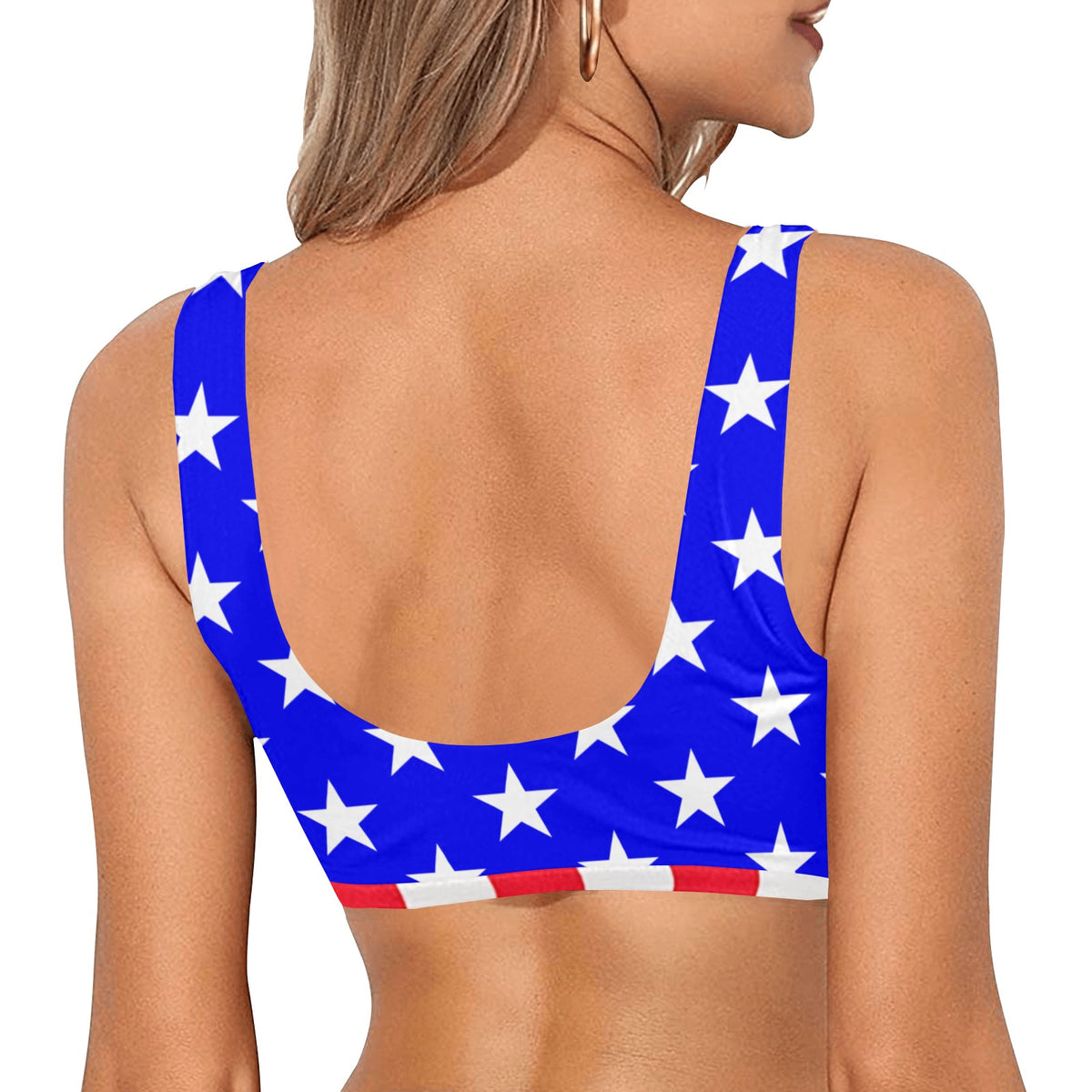 USA/American Flag Inspired Style 1 Sport Bikini Top