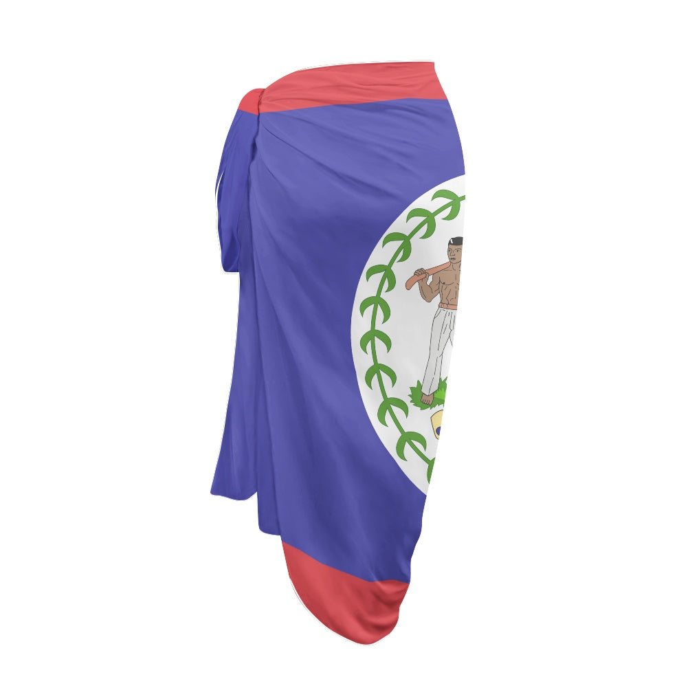 Belize Flag Inspired Bikini Cover-Up