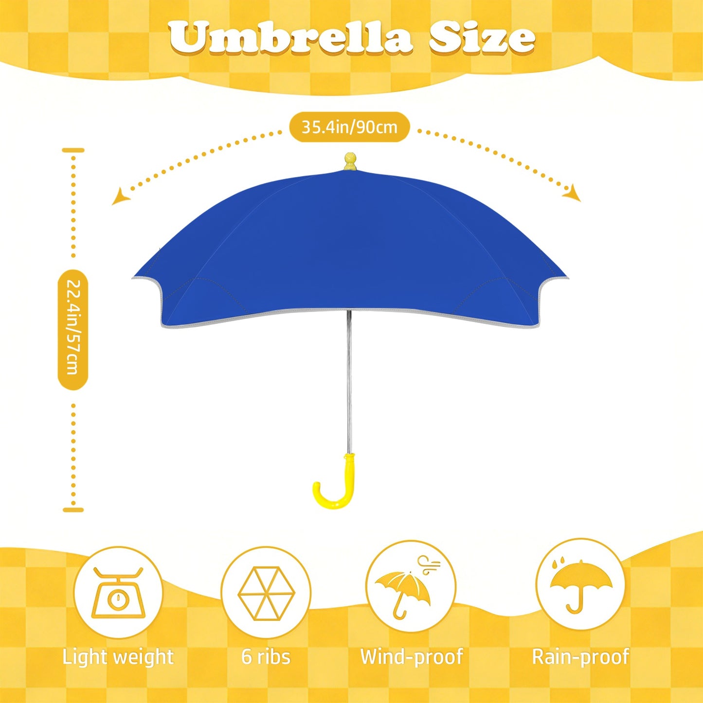 Nevada Flag Inspired Kids Safe Round Corner Umbrella