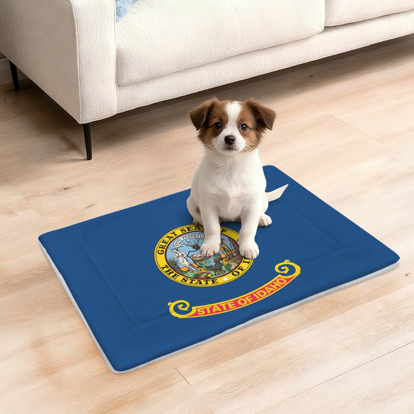 Idaho Flag Inspired Pet Mat 25x18inch (Made in the USA)