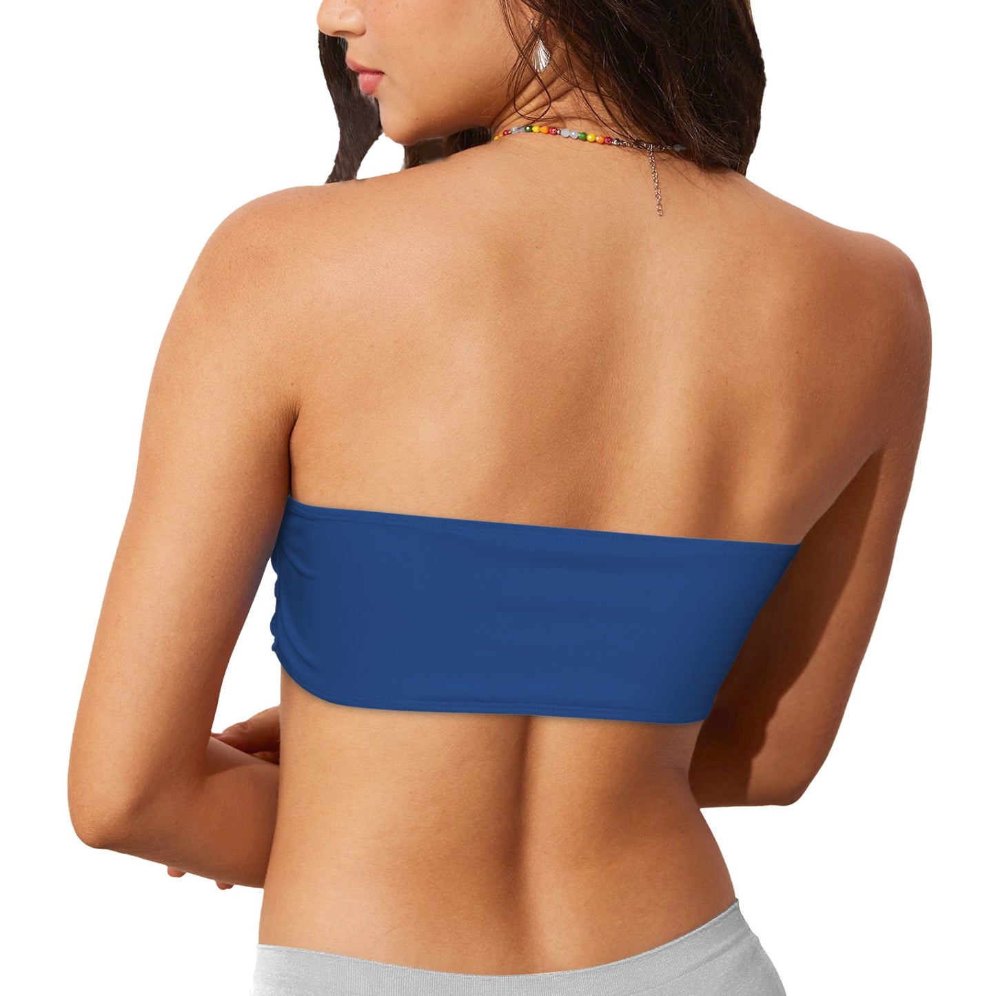 New York Flag Inspired Bandeau Tube Bikini Top