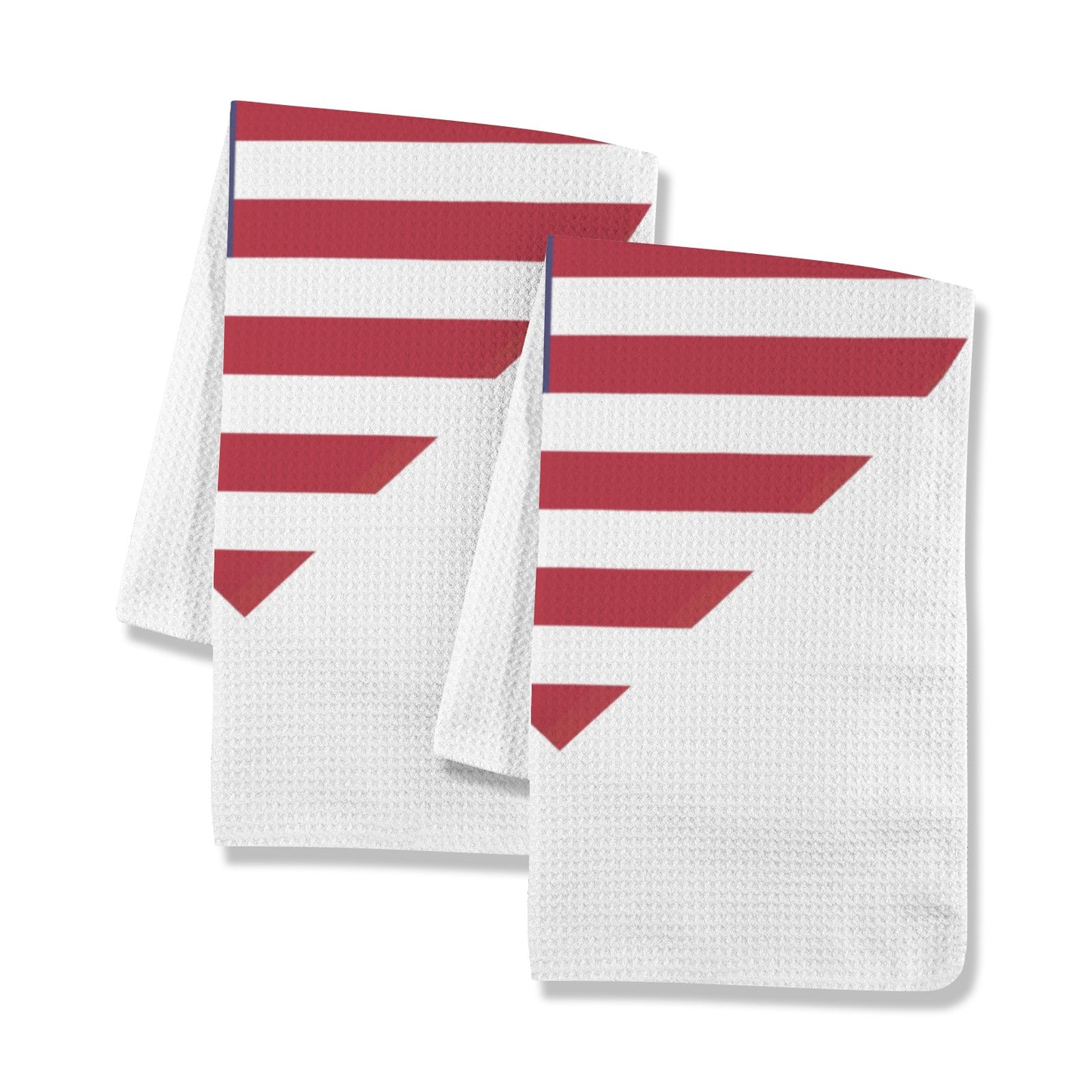 USA/American Flag Inspired Heart Kitchen Towel 40X60cm (Pack of 2) (Made in the USA)