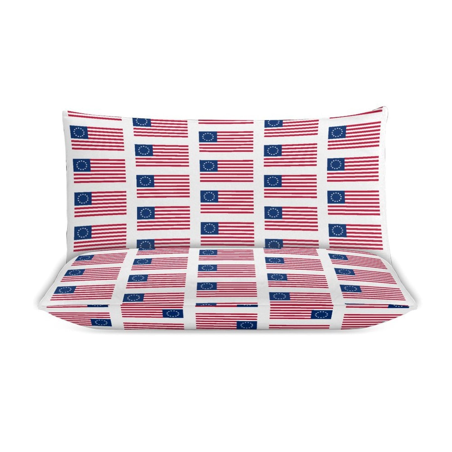Betsy Ross Flag Inspired 3-Piece Bedding Set (1 Duvet Cover + 2 Pillow Shams) – 102"×90"