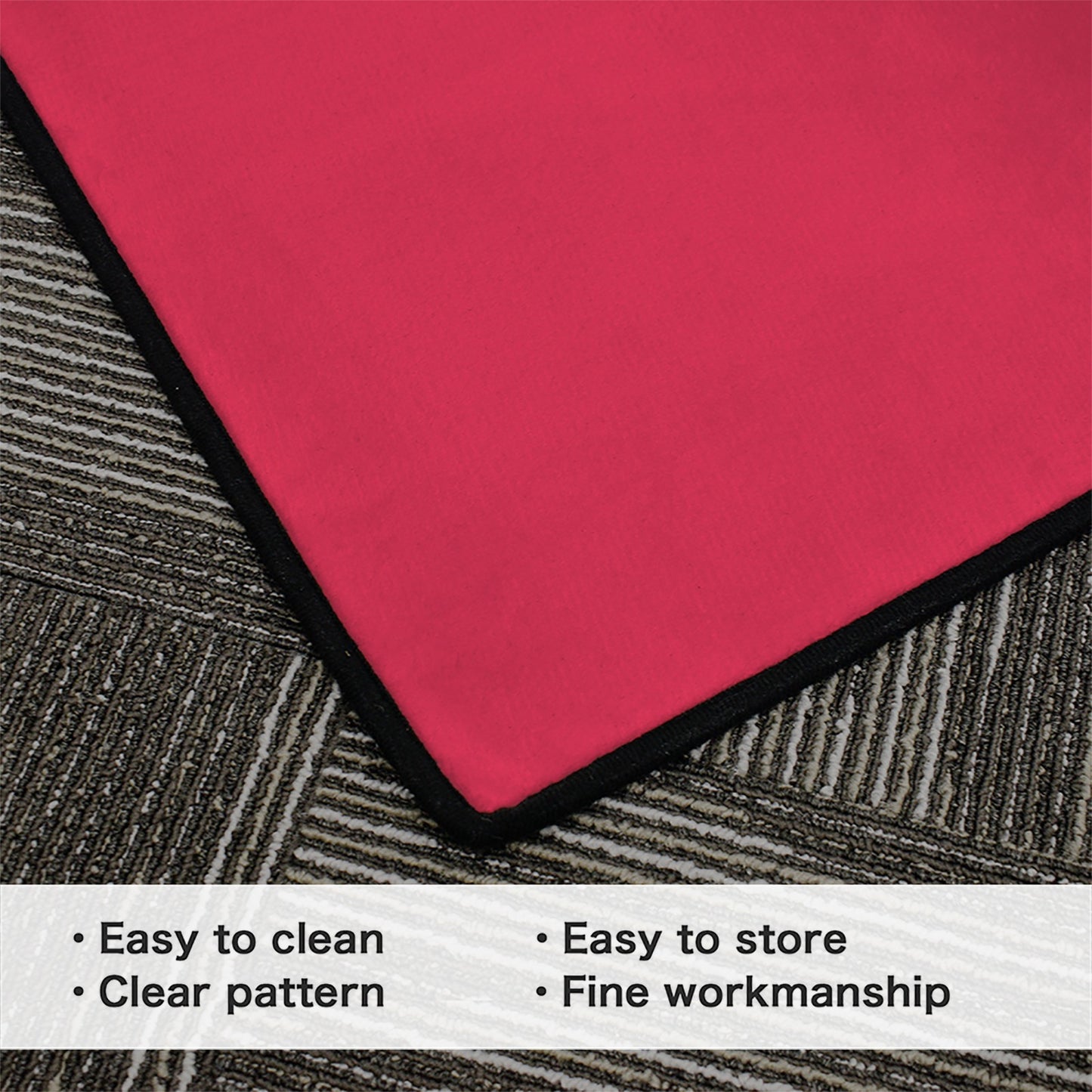 Poland Flag Inspired 84x60 Inch Area Rug with Black Binding (Made in the USA)