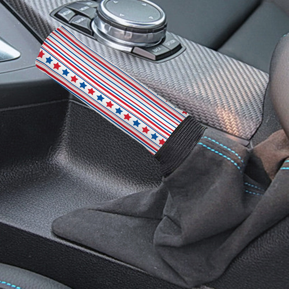USA/American Flag Inspired Stars & Stripes Pattern Gear Lever Cover+Hand Brake Cover