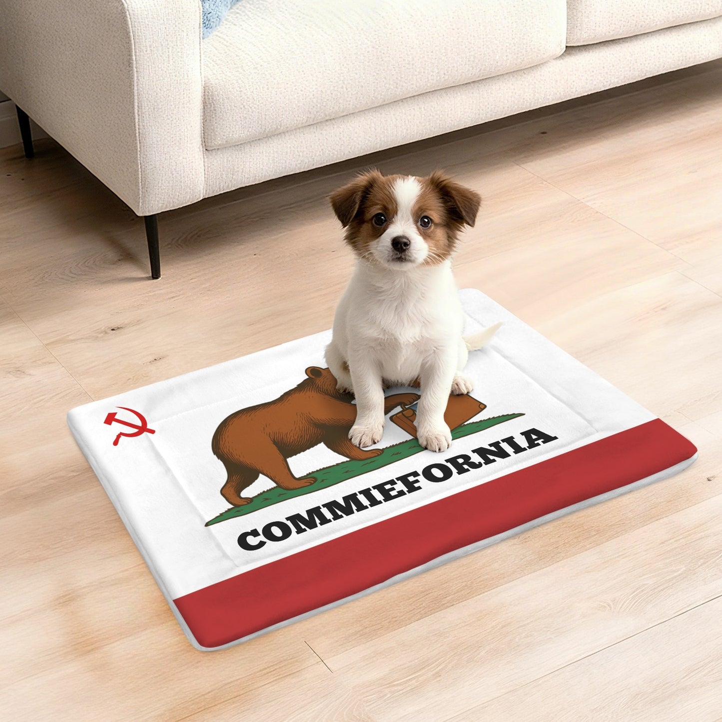 California Flag Inspired (COMMIEFORNIA) Pet Mat 25x18inch (Made in the USA)