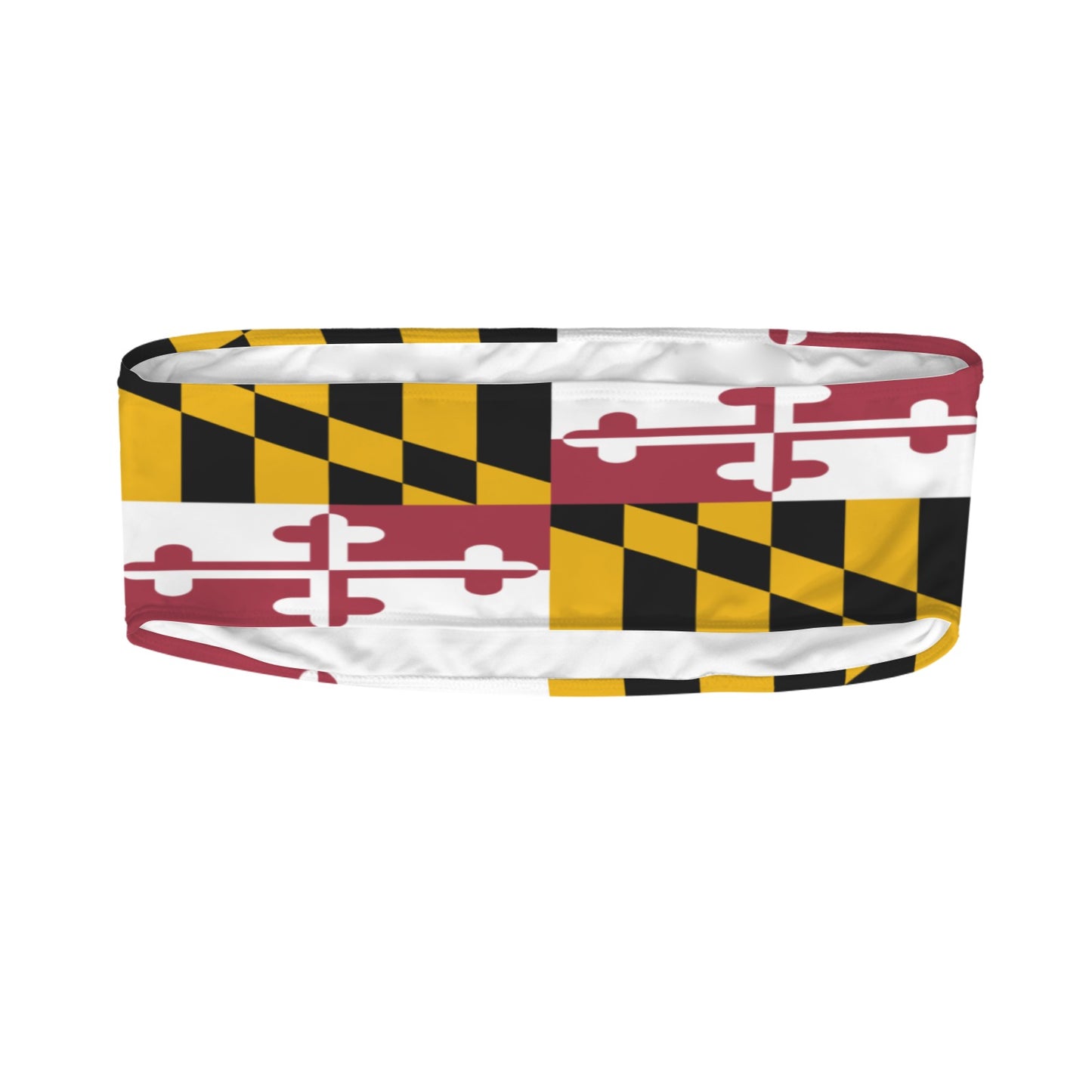 Maryland Flag Inspired Bandeau Tube Bikini Top