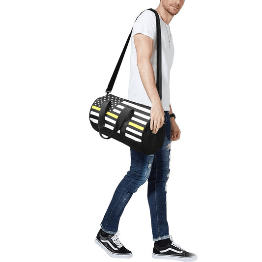 Thin Gold Line Flag Inspired Travel Duffel Bag