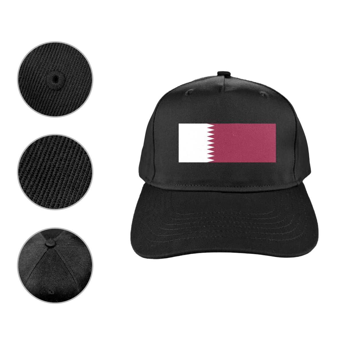 Qatar Flag Inspired Baseball Cap | Printed in the  USA