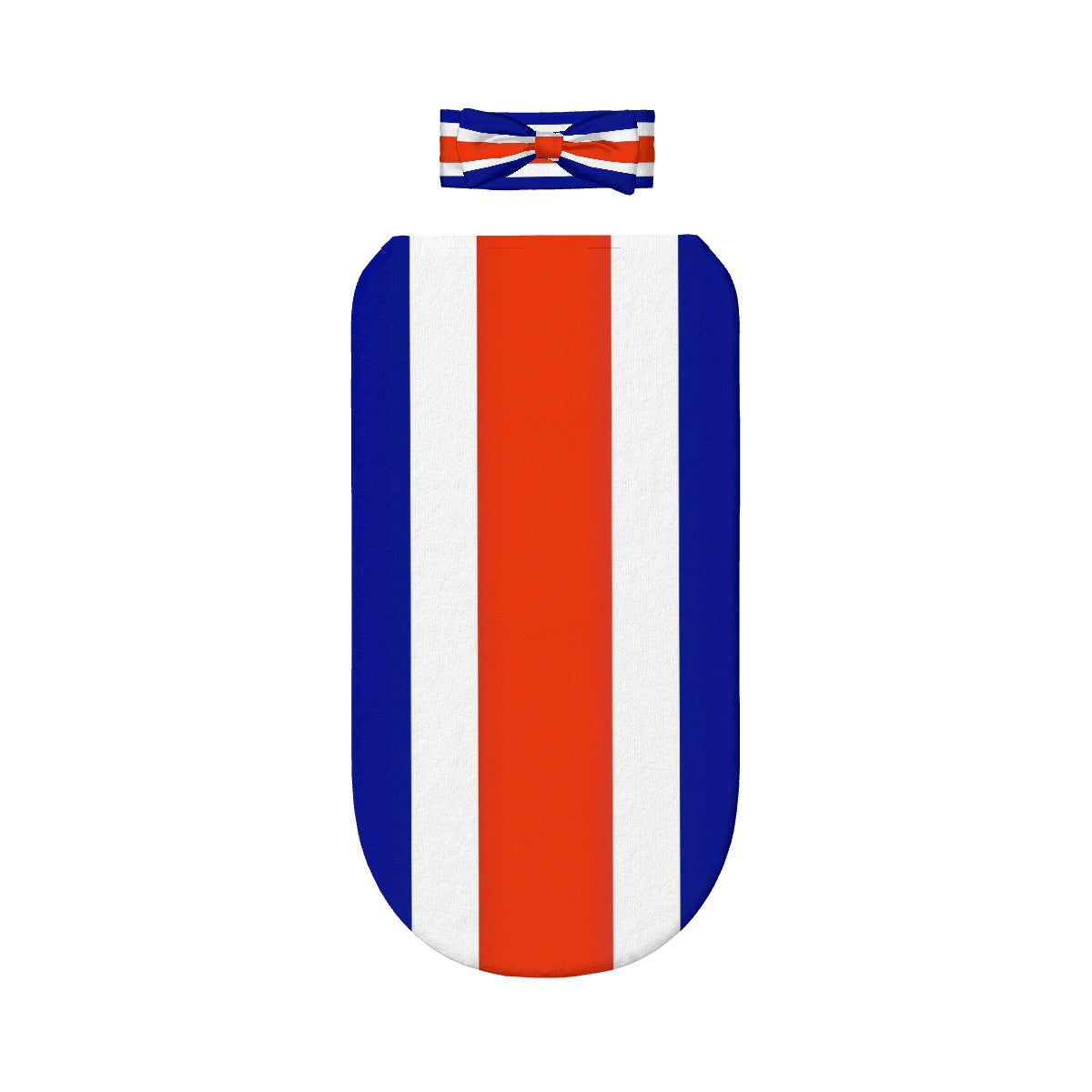 Costa Rica Flag Inspired Baby Swaddle Sack with Baby Headband