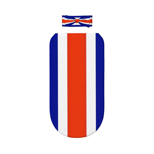 Costa Rica Flag Inspired Baby Swaddle Sack with Baby Headband