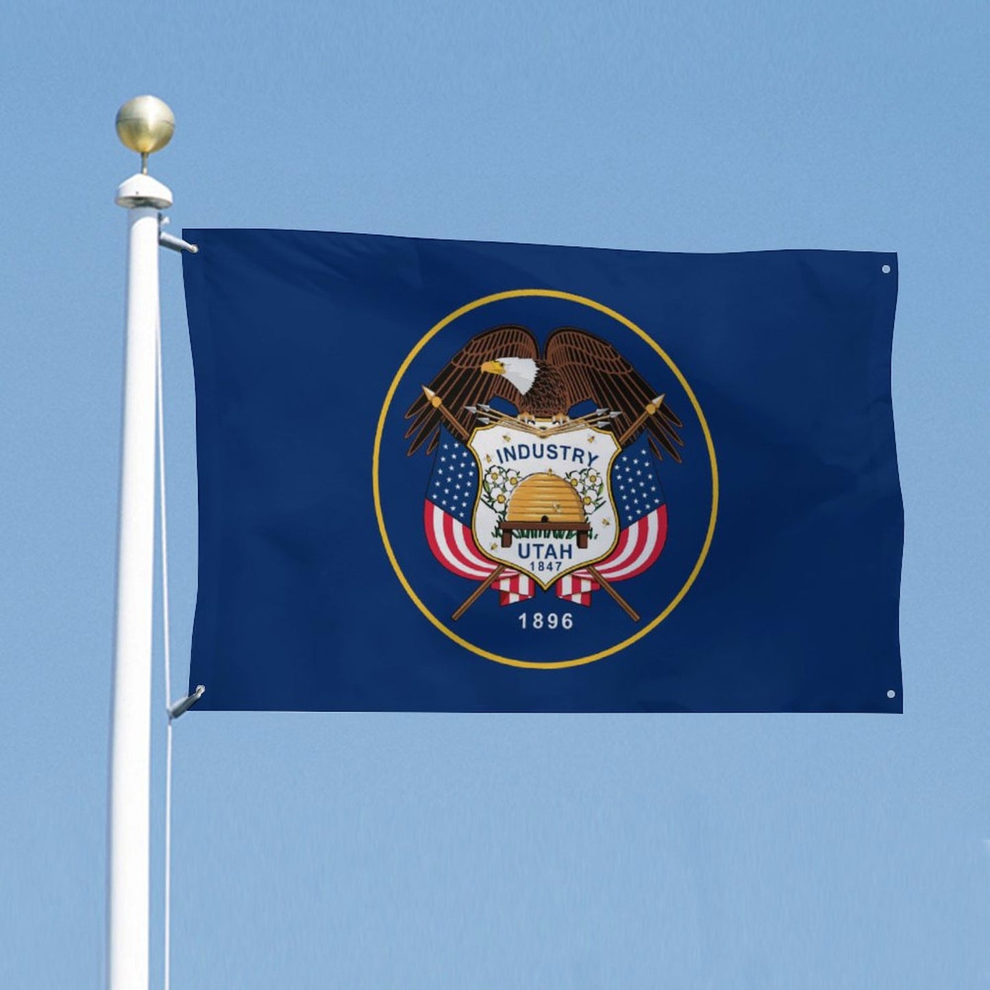 Utah (retired) Flag Inspired Wall Mount Flag with Four Grommets (35x59 in)