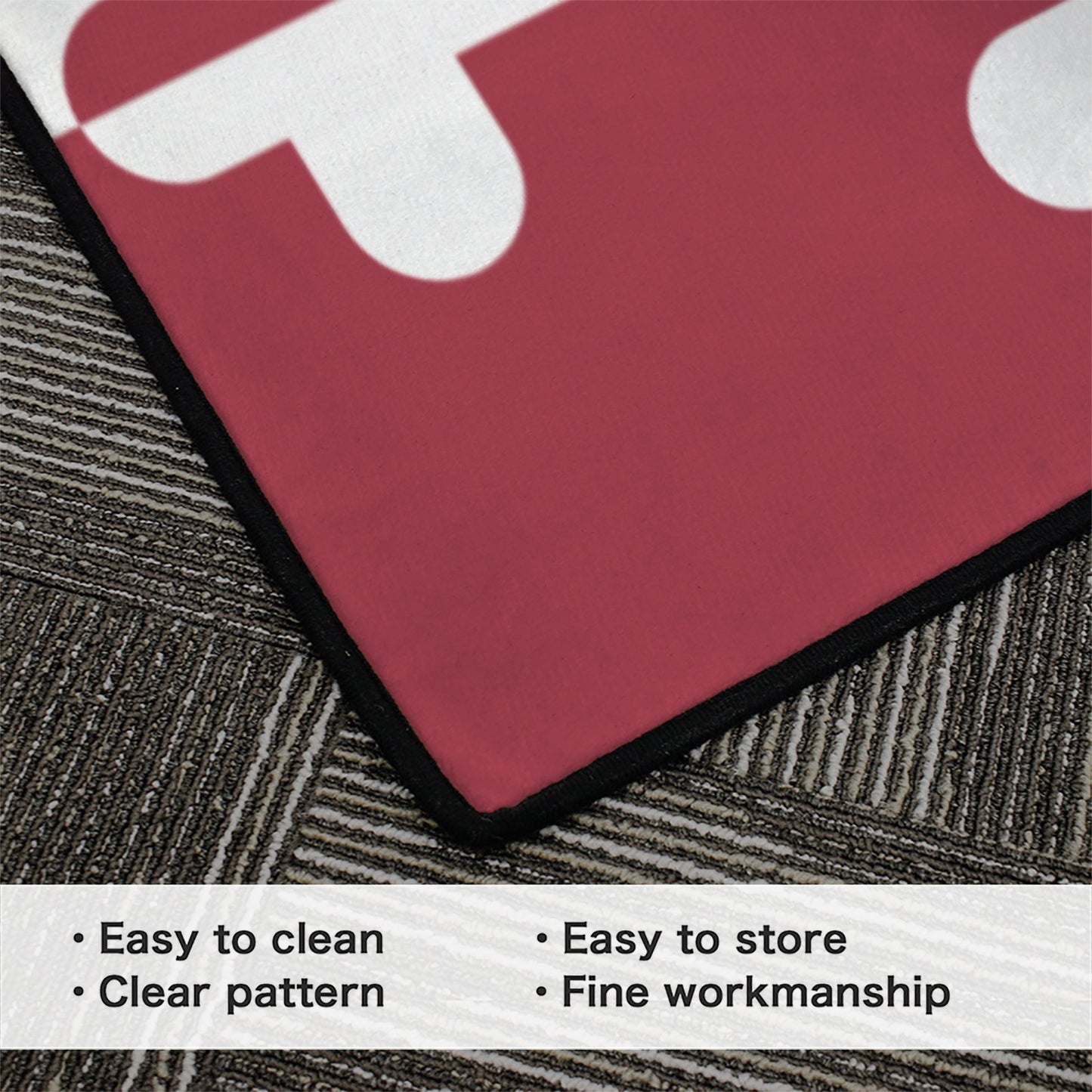 Maryland Flag Inspired 84x60 Inch Area Rug with Black Binding (Made in the USA)