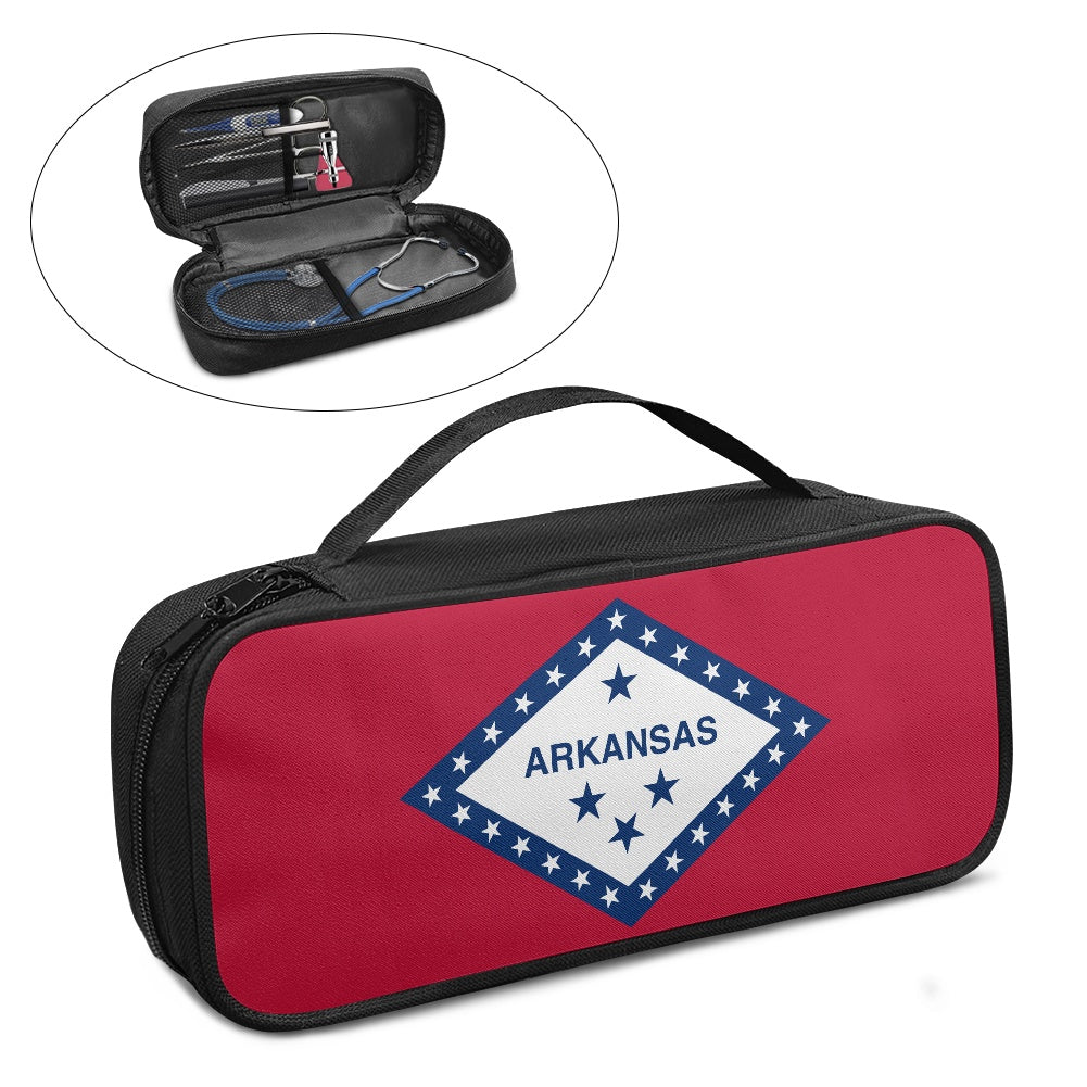 Arkansas Flag Inspired Stethoscope Storage Bag