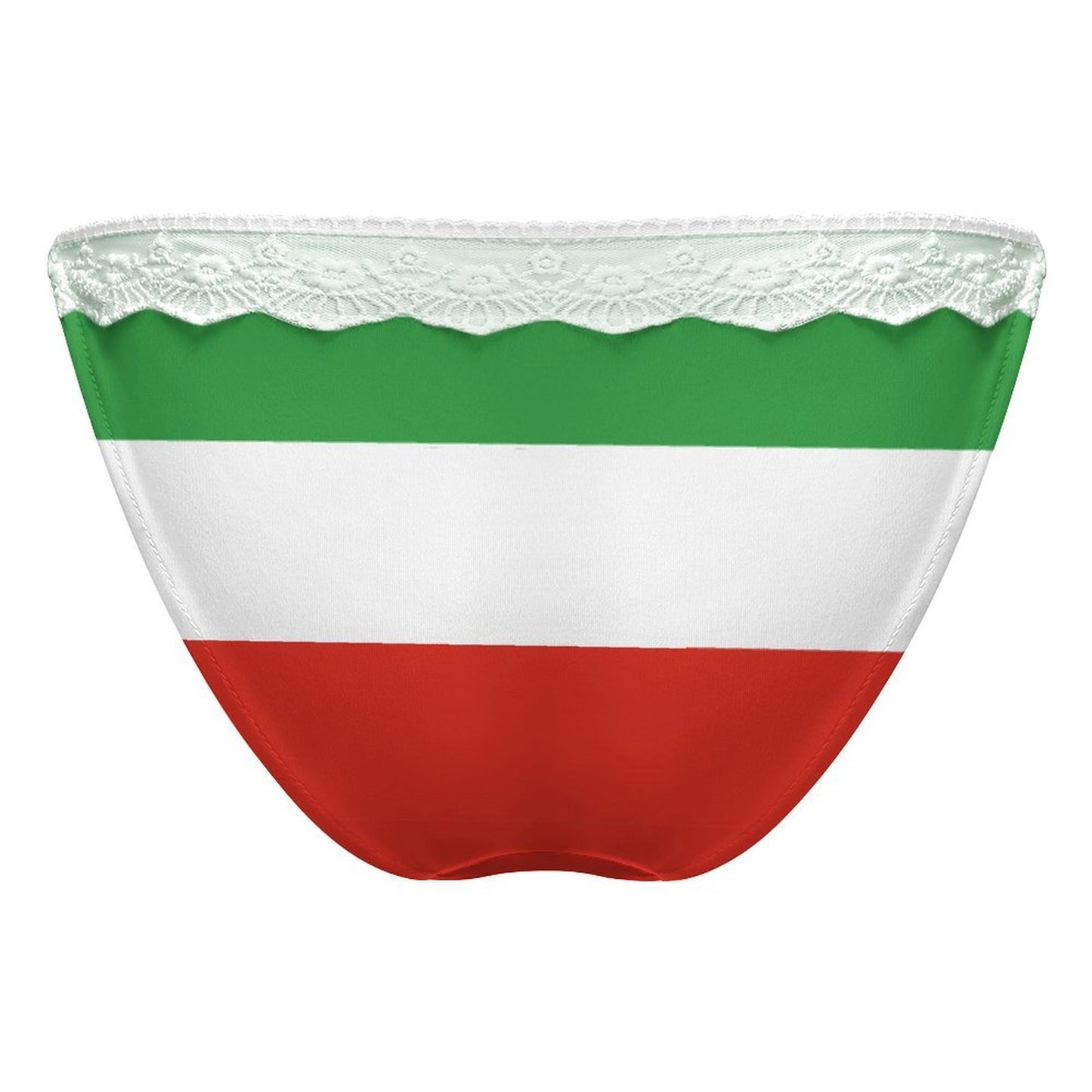 Iran Lion and Sun Flag Inspired Lace Trim Underwear
