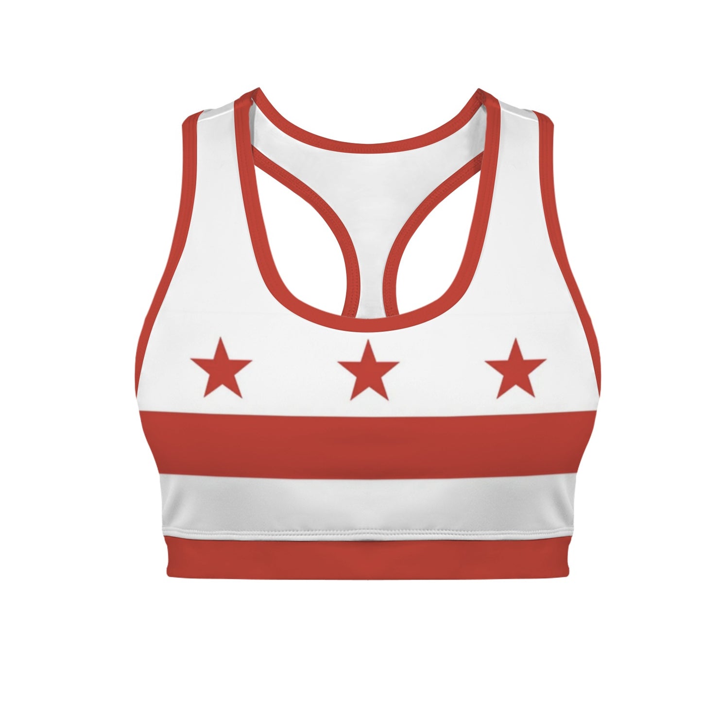 Washington DC Flag Racerback Sports Bra