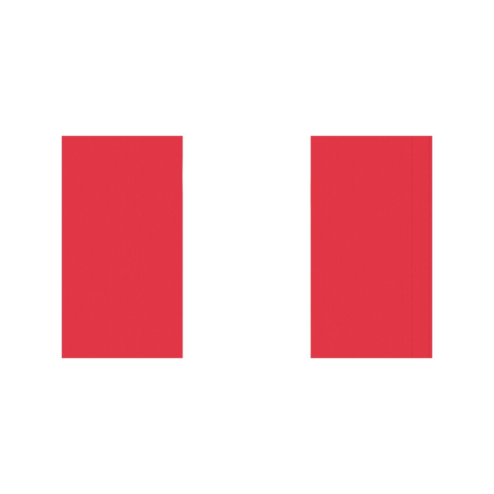 Red rectangular flag, front and back, Luv My Flag.