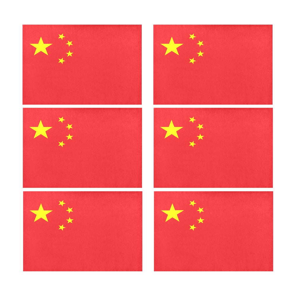 China Flag Placemats 12" x 18" (Set of 6)