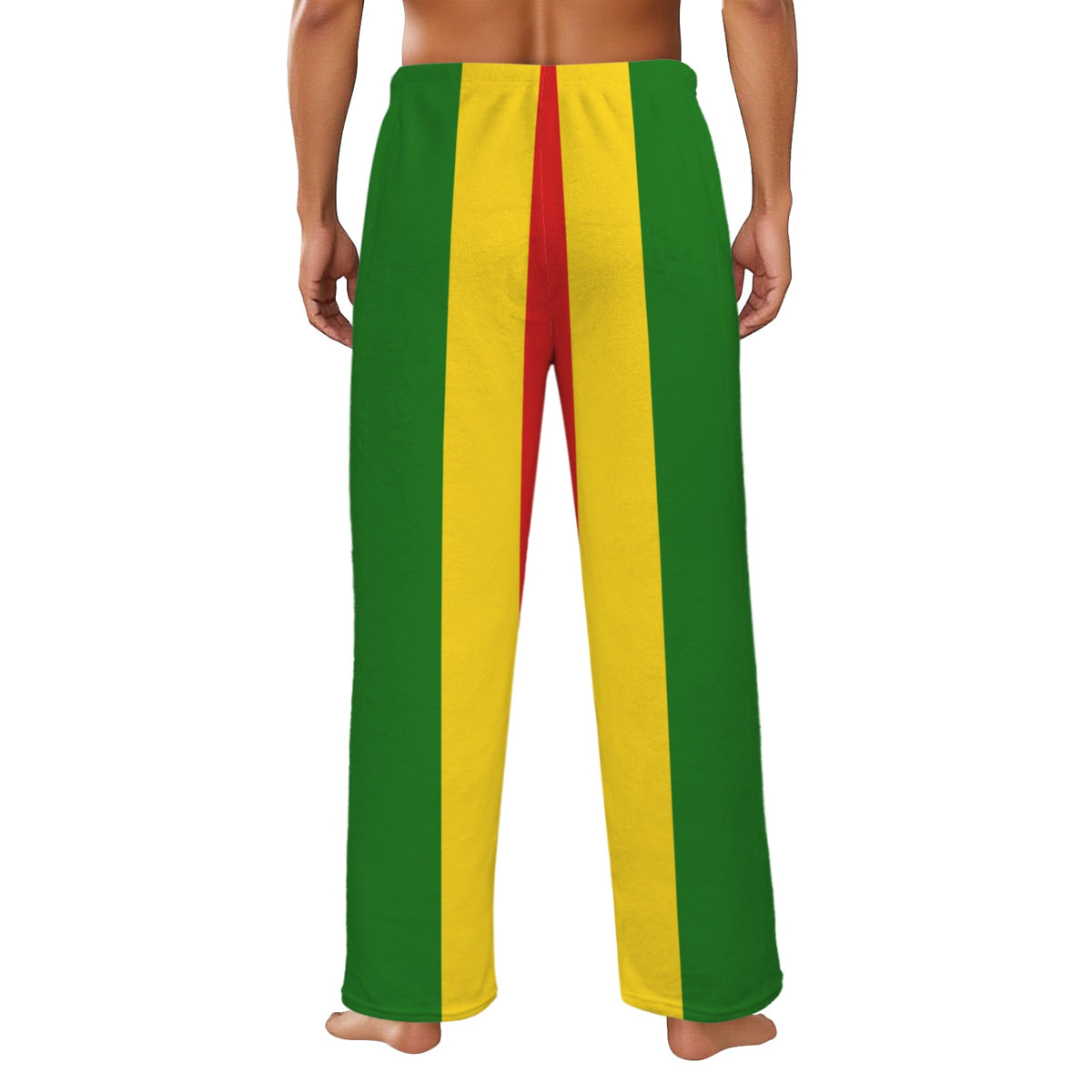 Zimbabwe Flag Inspired Men's Flannel Pajama Trousers Printed in the USA