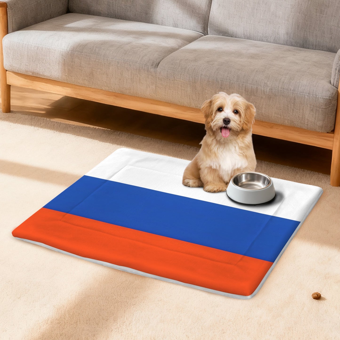 Russia Flag Inspired Pet Mat 25x18inch (Made in the USA)