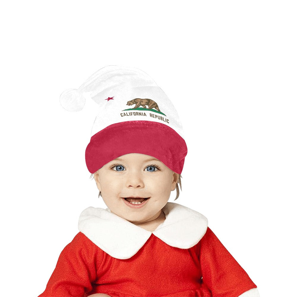 California Flag Christmas Santa Hat
