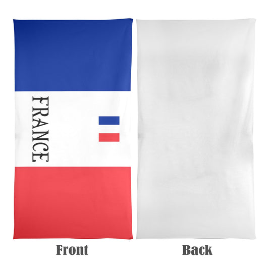 France Flag Beach Towel 31"x71" (Made in USA)
