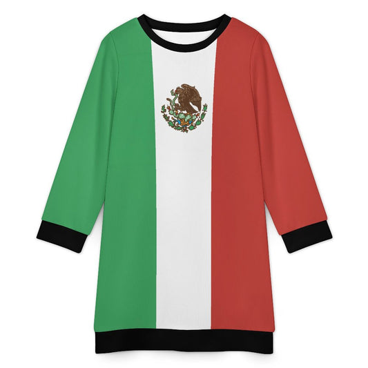 Mexico Flag Inspired Sweater Dress