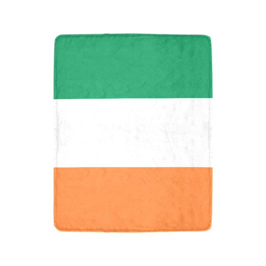 Luv My Flag blanket with Irish flag design colors.