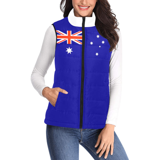 Australia Flag Inspired Women's Padded Vest