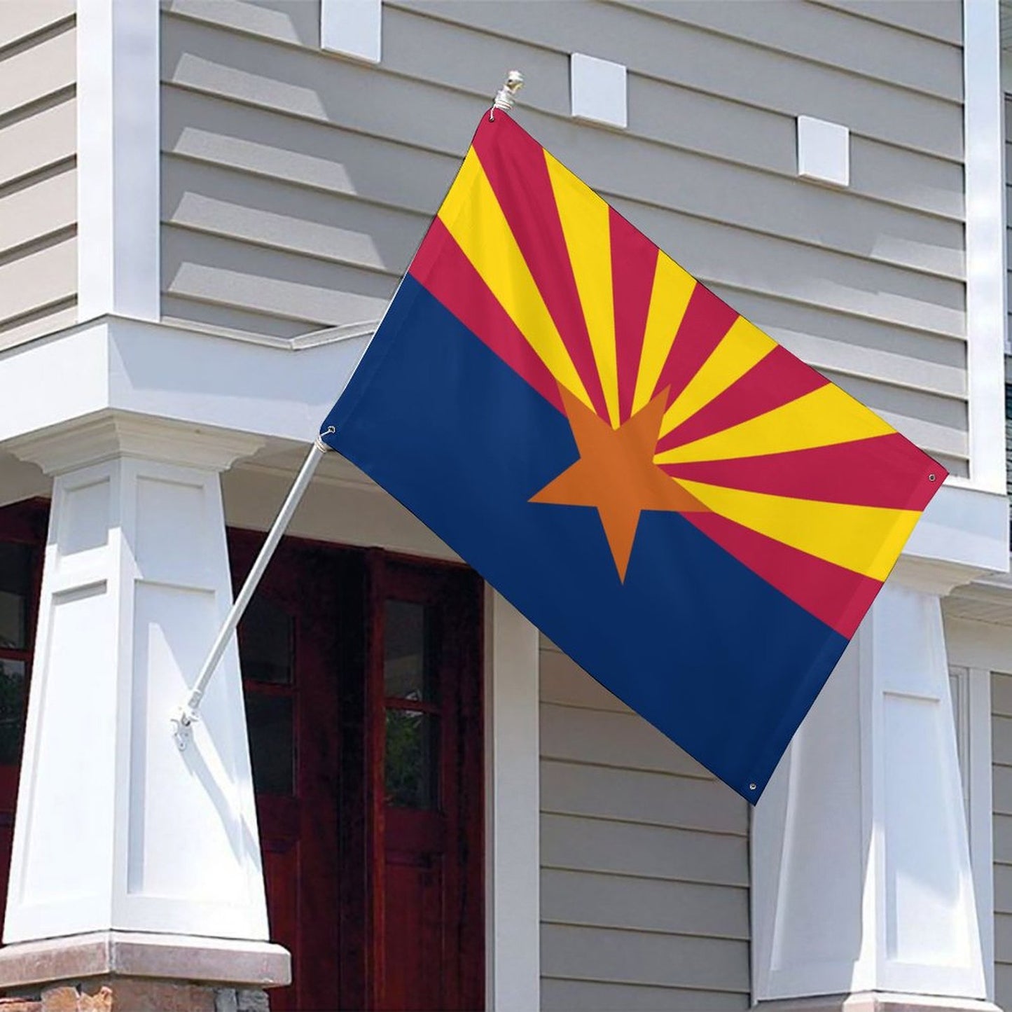 Arizona Flag Inspired Wall Mount Flag with Four Grommets (35x59 in)