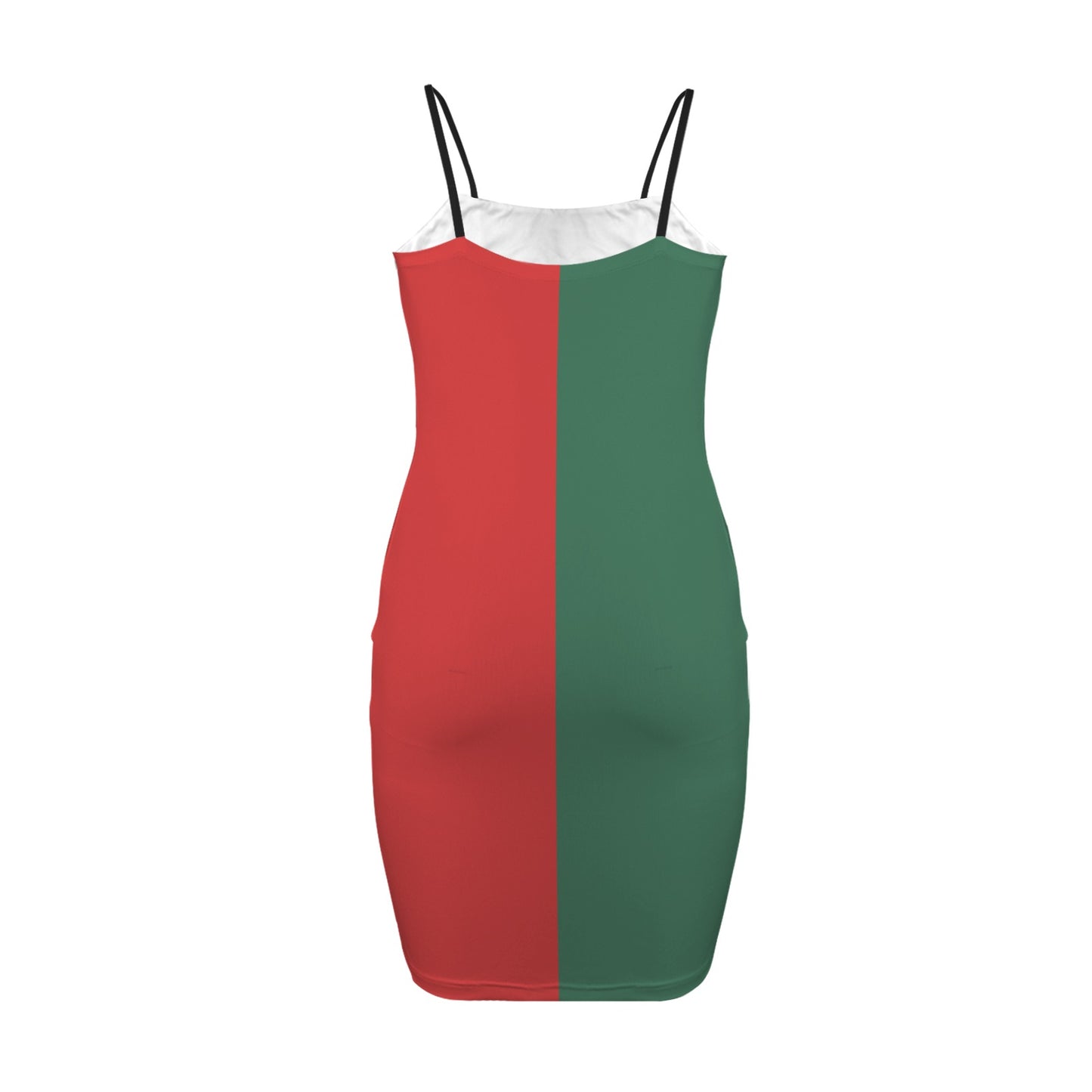 Mexico Flag Inspired Backless Spaghetti Strap Bodycon Dress