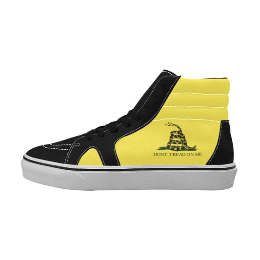 Gadsden Flag Inspired Women's High Top Canvas Shoes