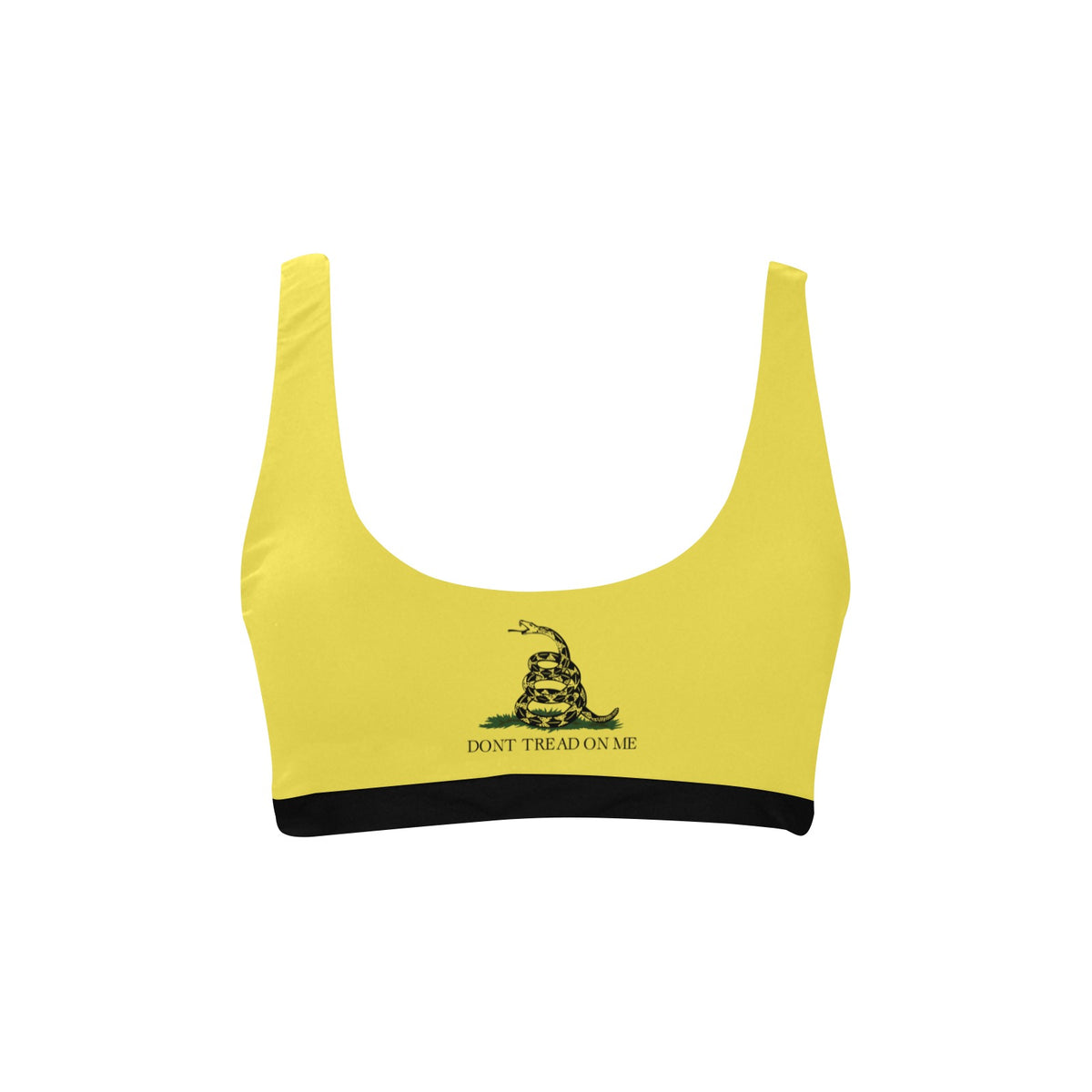 Gadsden Flag Inspired Sport Bikini Top