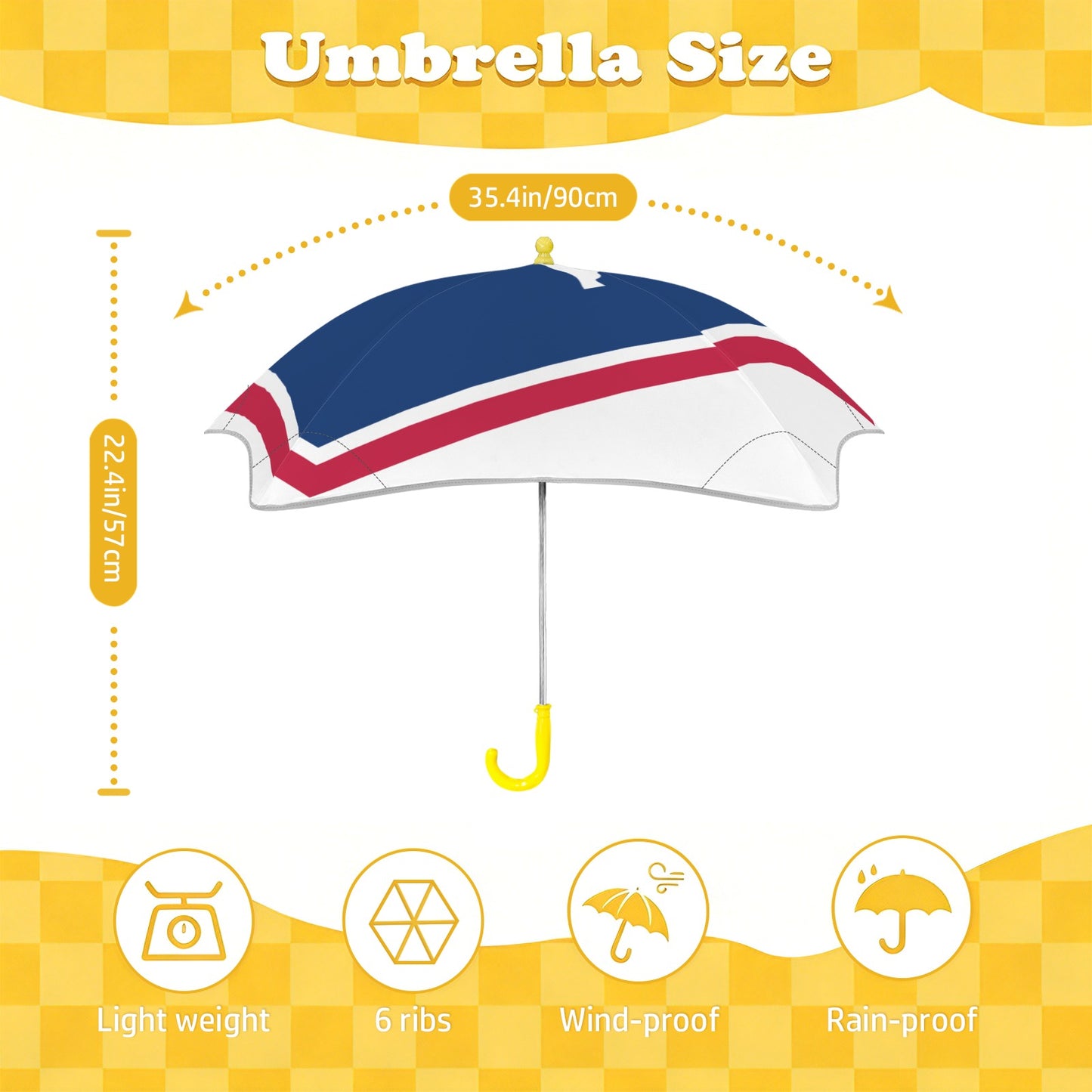 Wyoming Flag Inspired Kids Safe Round Corner Umbrella
