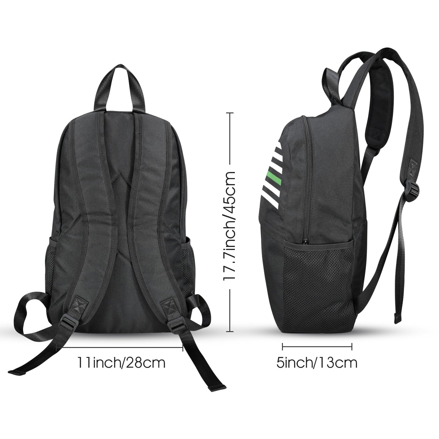 Thin Green Line Flag Inspired Casual Backpack Printed in the USA