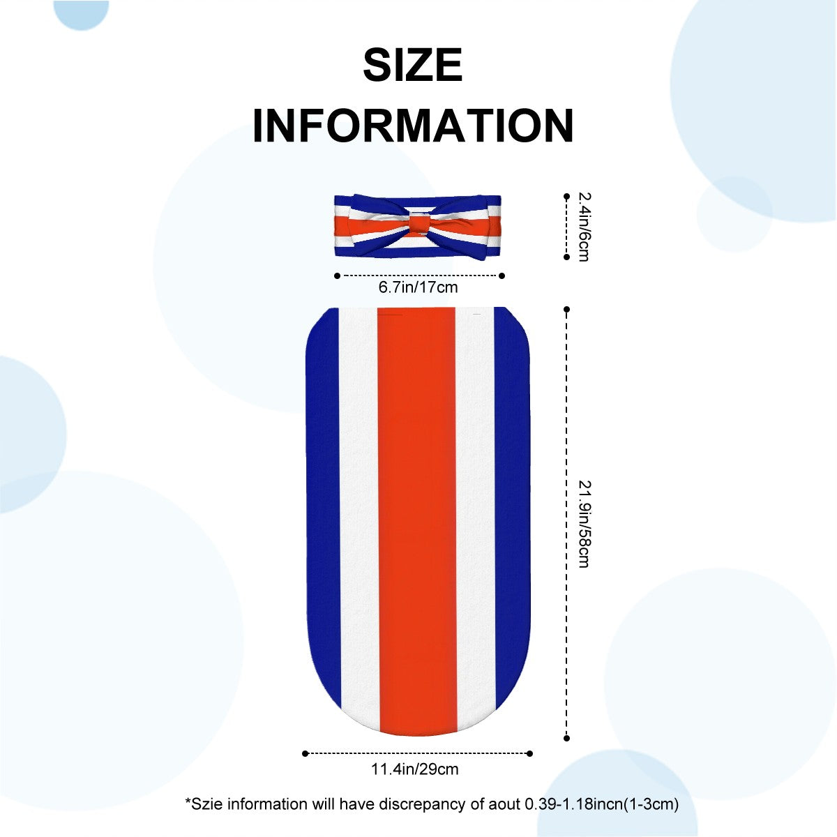 Costa Rica Flag Inspired Baby Swaddle Sack with Baby Headband