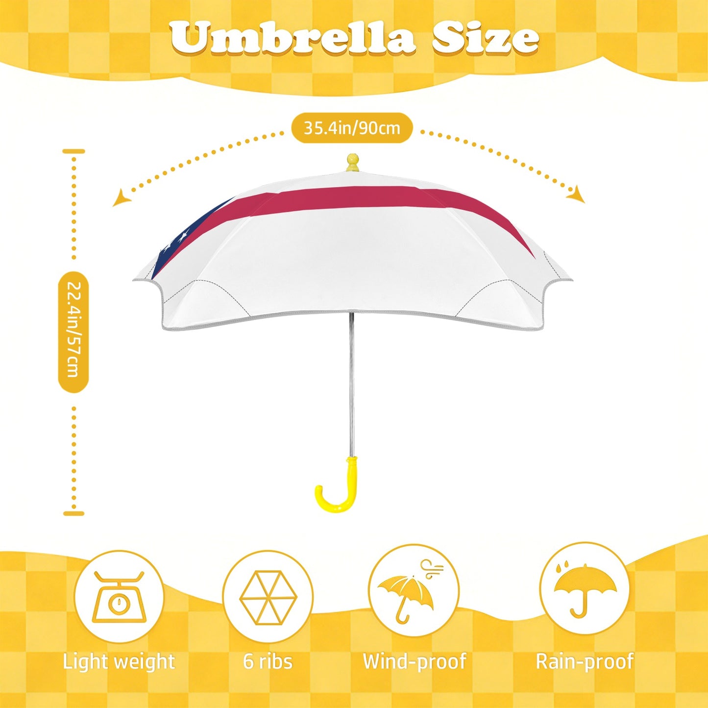 Ohio Flag Inspired Kids Safe Round Corner Umbrella