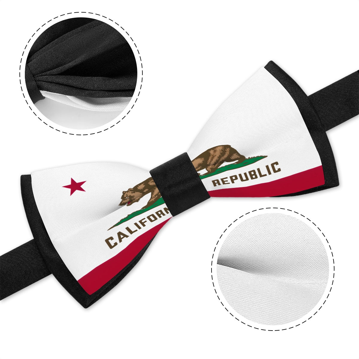 California Flag Inspired Bow Tie – Look Sharp, Show your Columbian Pride-1