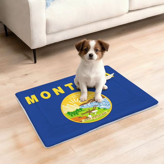Montana Flag Inspired Pet Mat 25x18inch (Made in the USA)