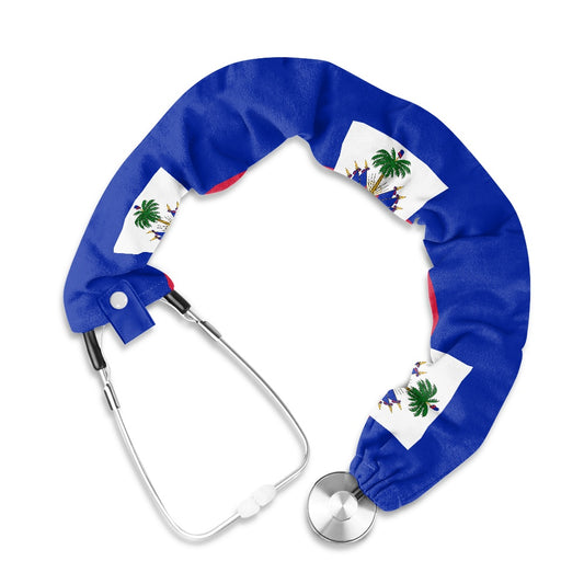 Haiti Flag Inspired Stethoscope Protective Cover