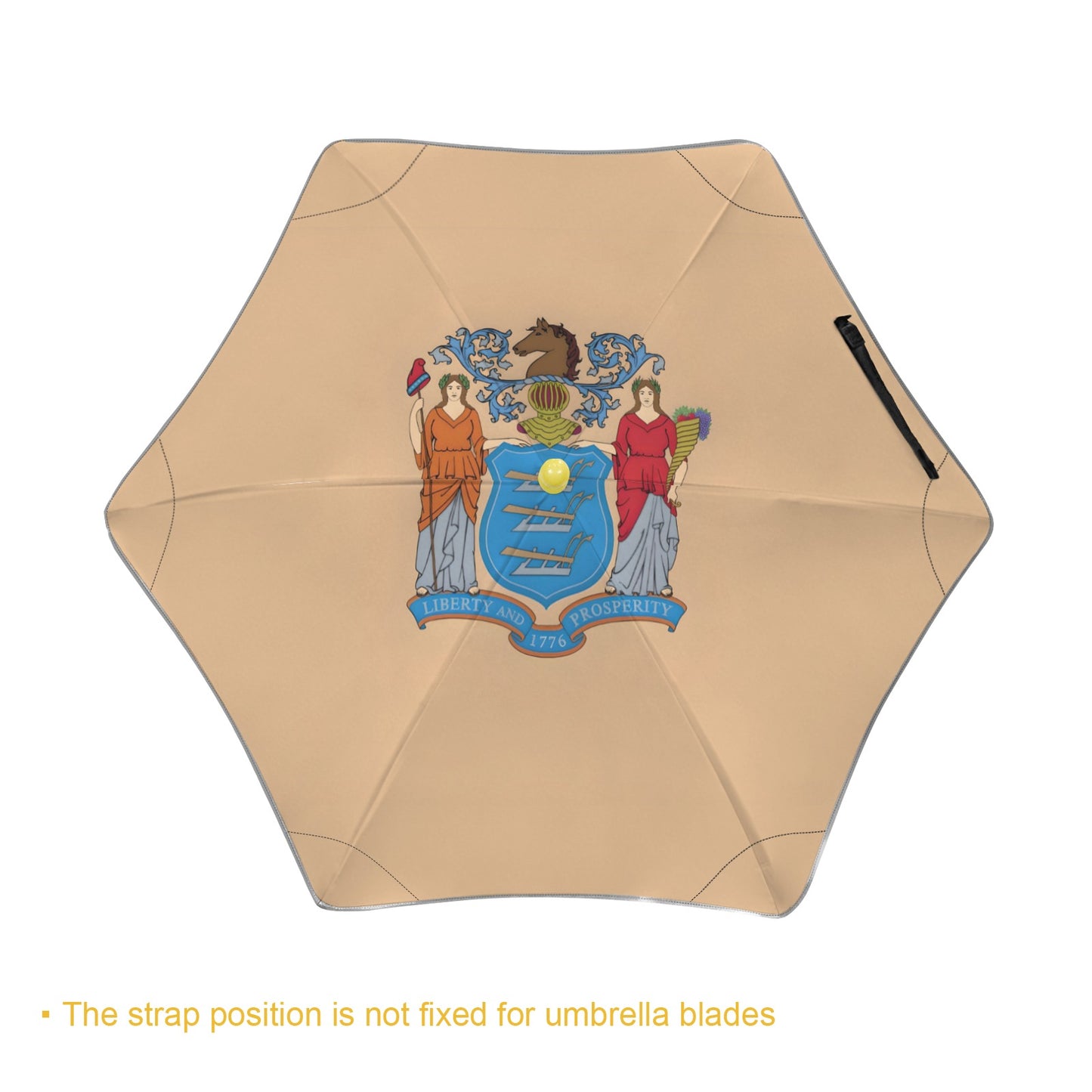 New Jersey Flag Inspired Kids Safe Round Corner Umbrella