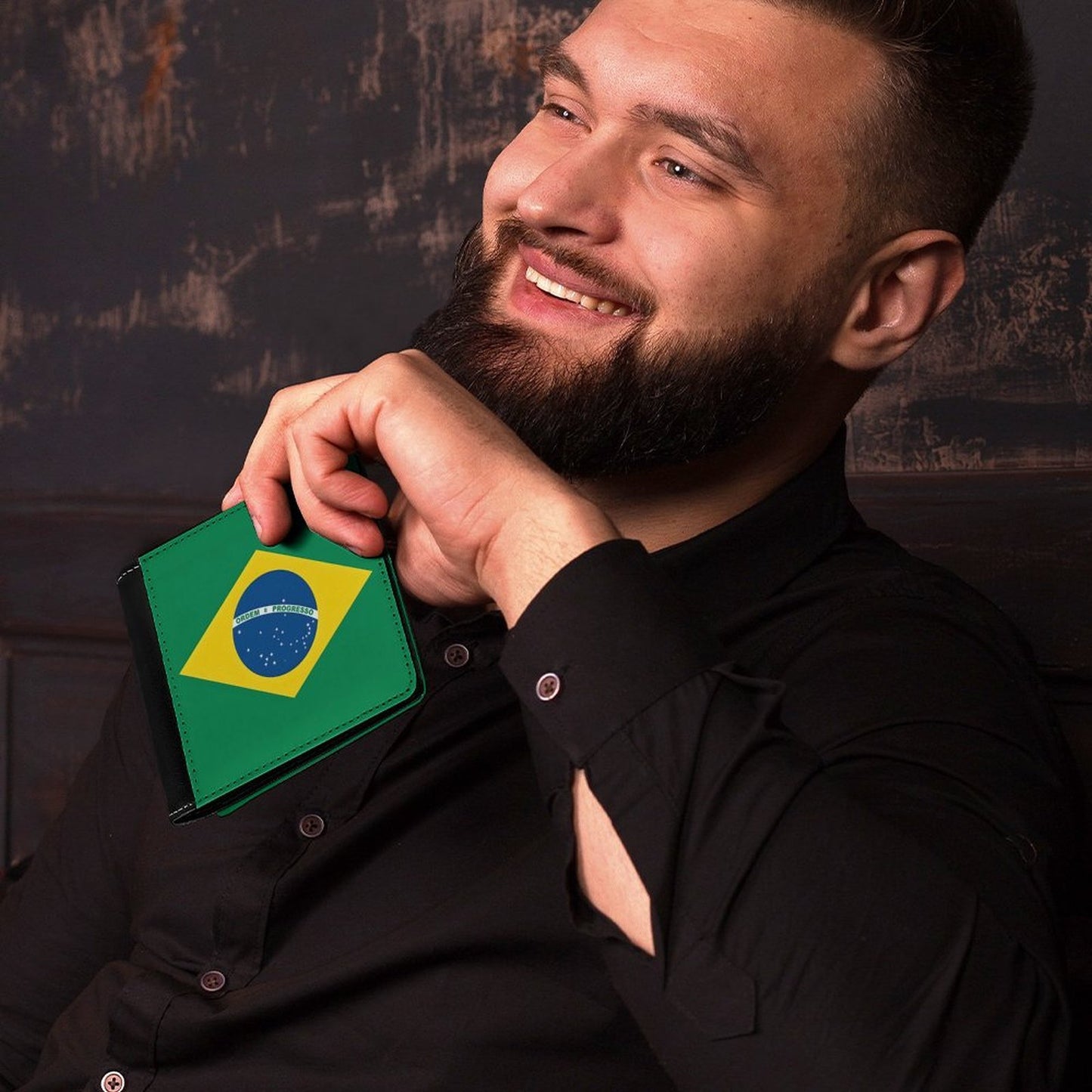 Brazil Flag Inspired Men's Wallet